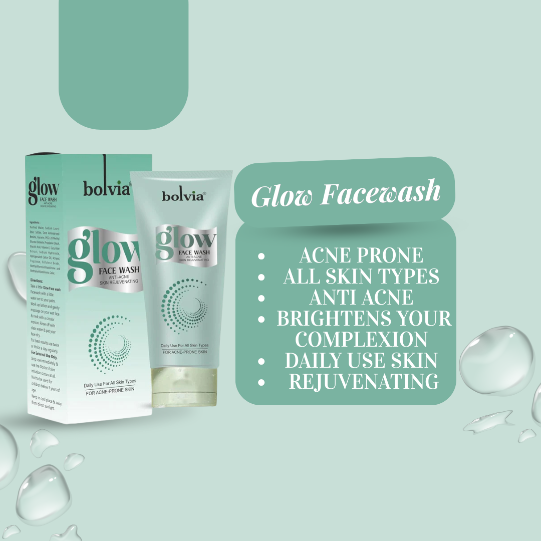 Bolvia Glow Face Wash and Haldi Chandan Combo Pack, 100ml Each, Pack of 2