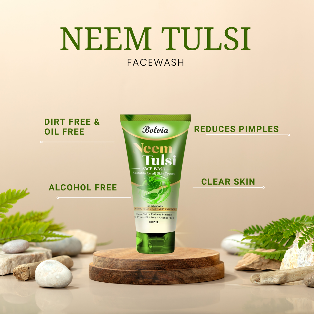 Bolvia Face Wash Combo Pack, Neem Tulsi & Haldi Chandan, 100ml Each, Pack of 2