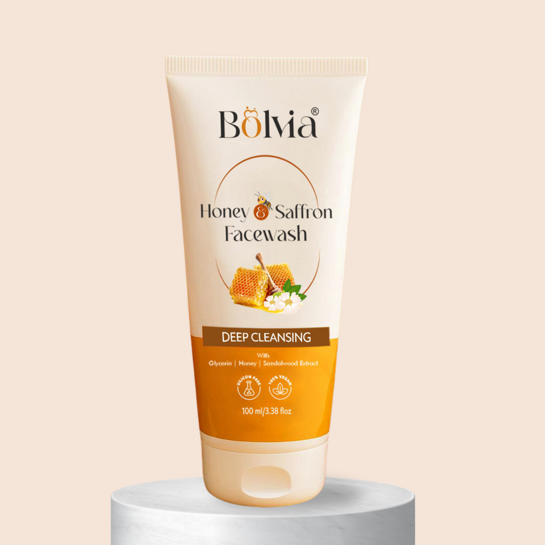 honey saffron face wash